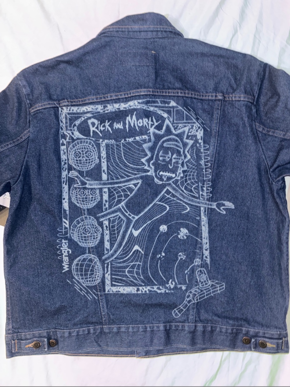 Wrangler x Rick & Morty NWT Limited Edition Laser Denim Jacket - X Large